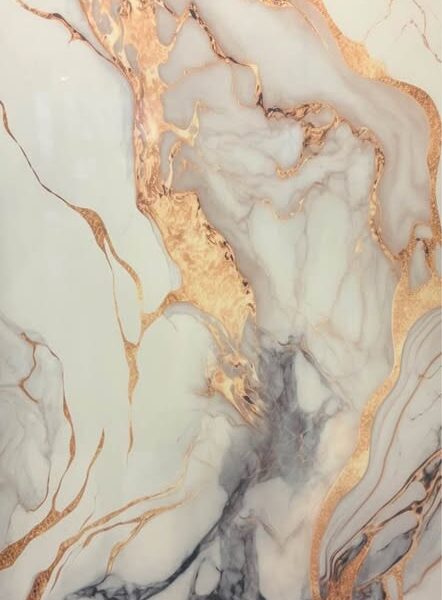 Panneaux muraux PVC 4x8 – Effet marbre luxe blanc & or